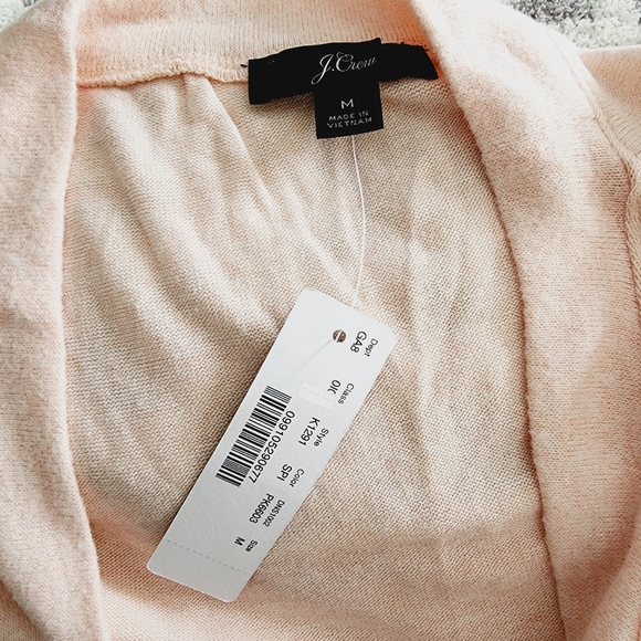 J. Crew Faux Wrap Sweater Soft Baby Pink NWT - Picture 4 of 5